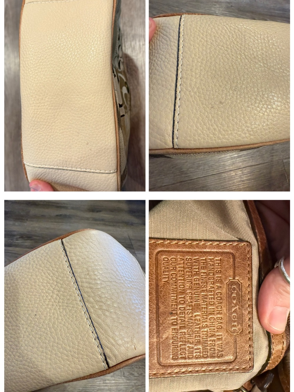 Coach Vintage Patchwork Ergo Hobo Shoulder Bag with Wristlet in Mixed Materials - Picture 7 of 9